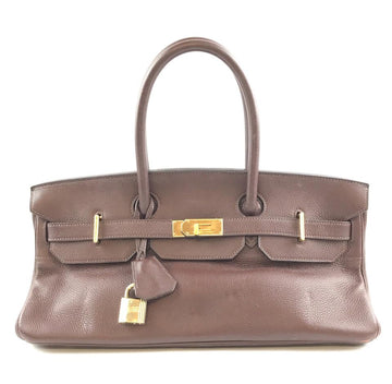 Hermès JPG Shoulder Birkin Rare Limited Edition Hand Tote Brown Clemence Leather Satchel