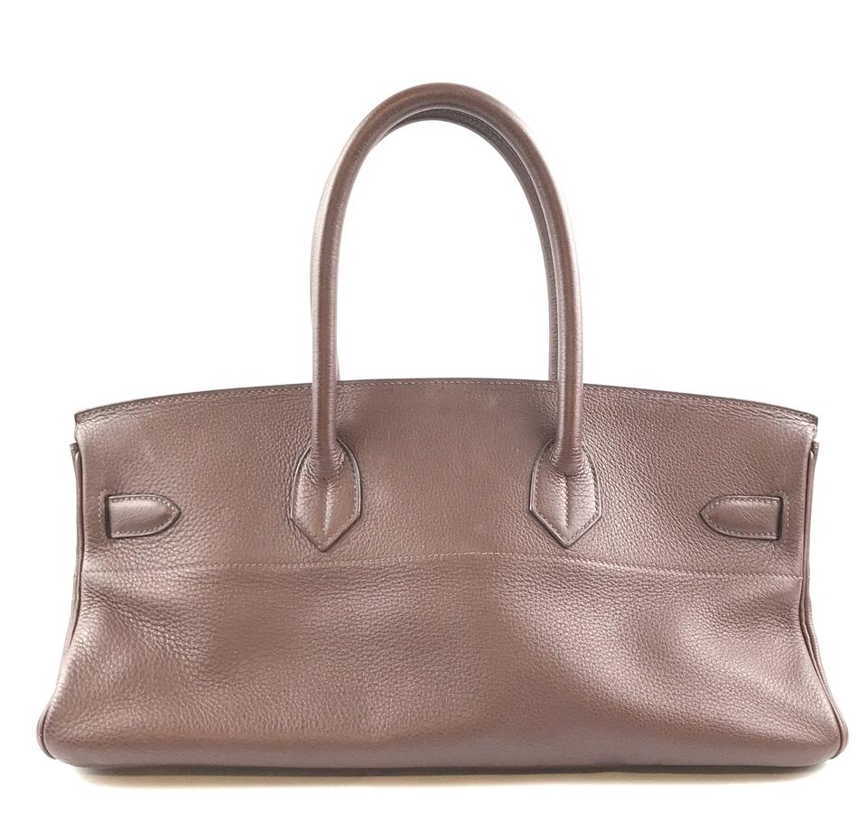 Hermès JPG Shoulder Birkin Rare Limited Edition Hand Tote Brown Clemence Leather Satchel