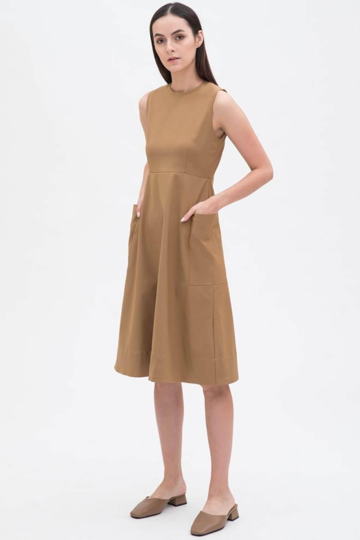 Double Pocket Mid Length Dress