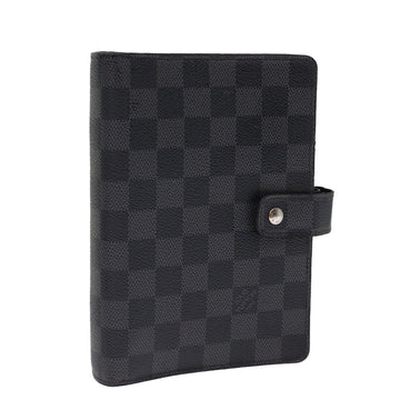 LOUIS VUITTON Damier Graphite Agenda MM Day Planner Cover R20242 LV Auth hk1284