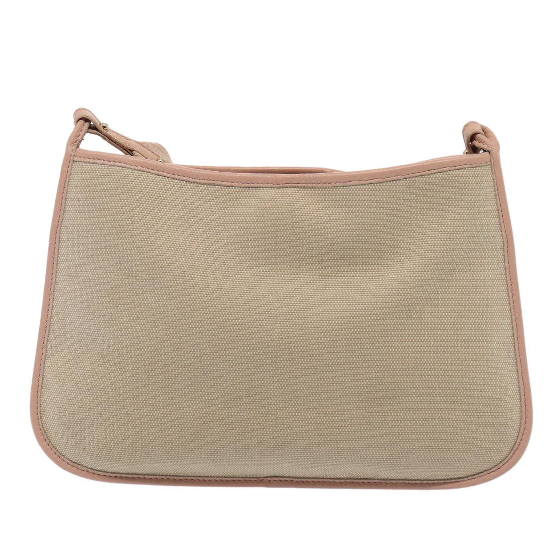 FENDI Shoulder Bag Canvas Beige Auth hk1442