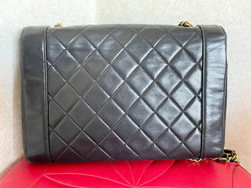 Chanel Vintage black lambskin chain 2