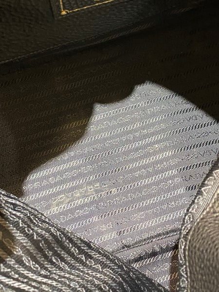Prada Black Vitello Daino Tote Bag