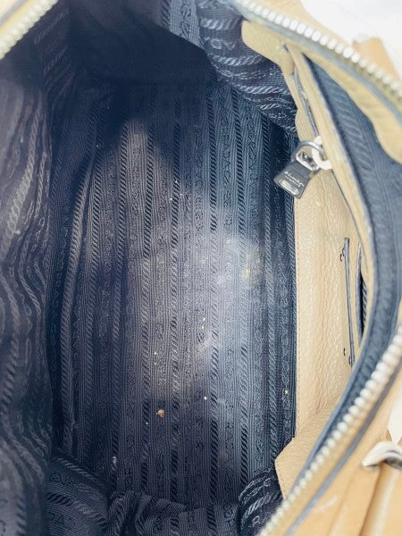 Prada Beige Vitello Phenix Tote Bag