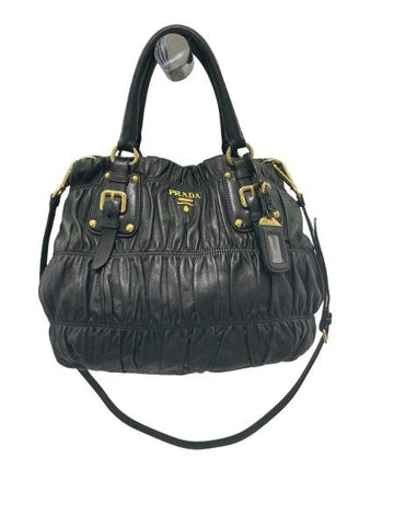 Prada Black Nappa Gaufre Tote Bag