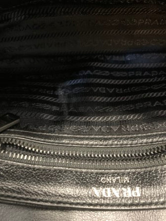 Prada Black Flap Studded Crossbody Bag