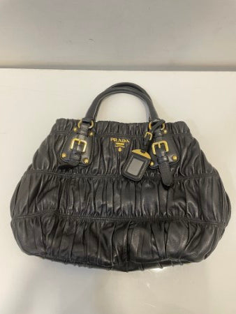 Prada Black Nappa Gaufre Tote Bag