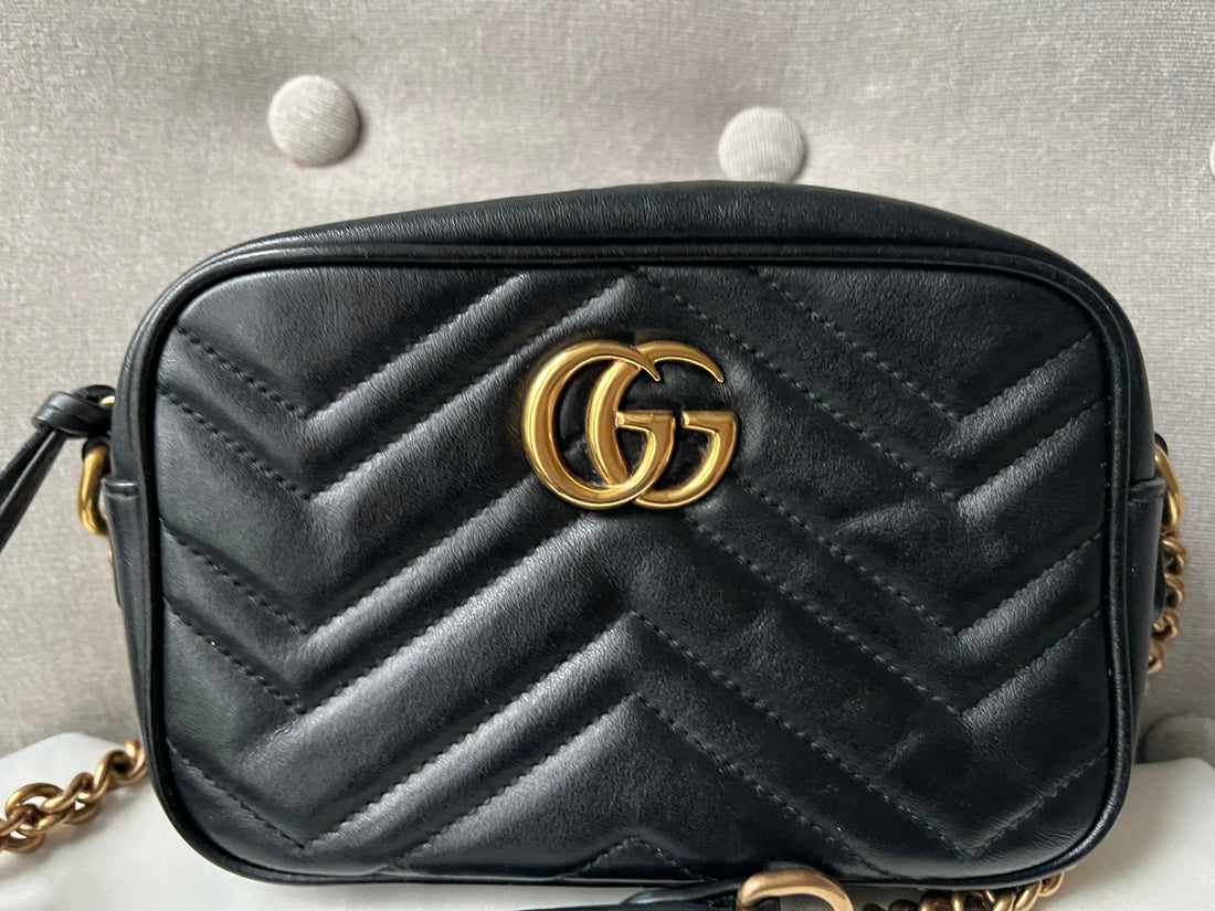 Gucci GG Black Marmont Mini Shoulder Bag (RRP £1,160)