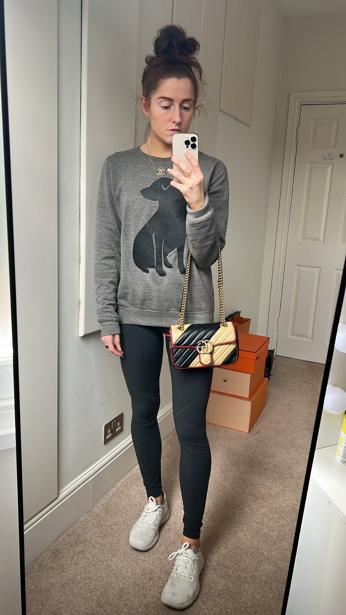 Gucci GG Tricolour Marmont Mini Shoulder Bag