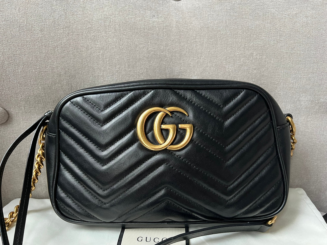 Gucci GG Black Marmont Small Shoulder Bag