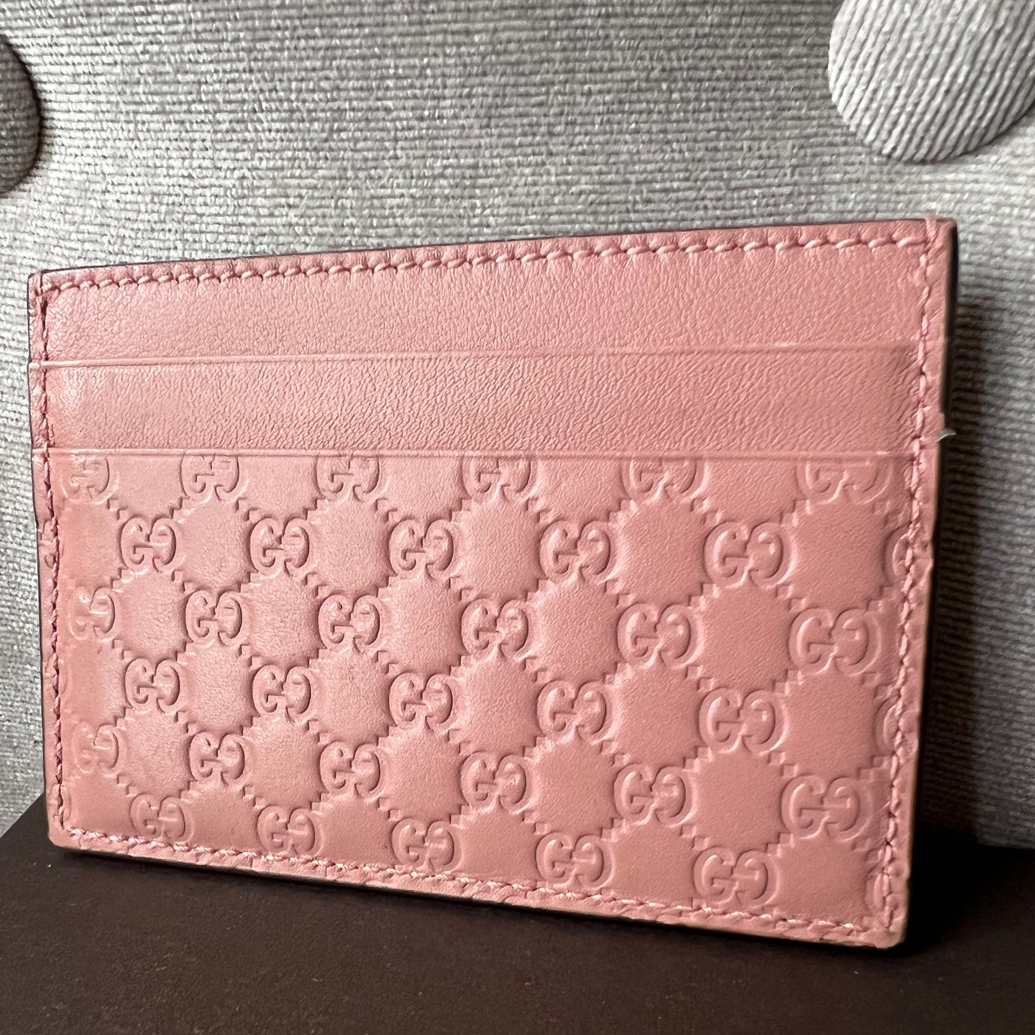 Gucci Pale Pink Guccissima Card Holder (RRP £225)