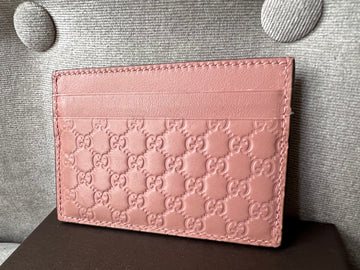 Gucci Pale Pink Guccissima Card Holder (RRP £225)