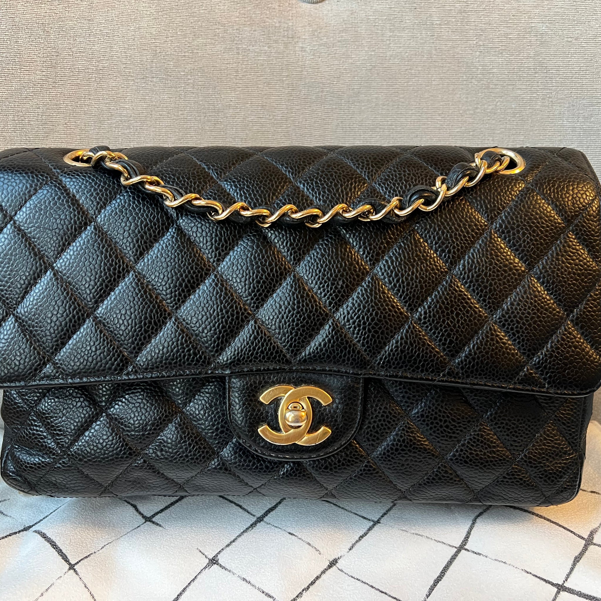 Chanel Medium Classic Flap in Black Caviar (RRP £7,550)