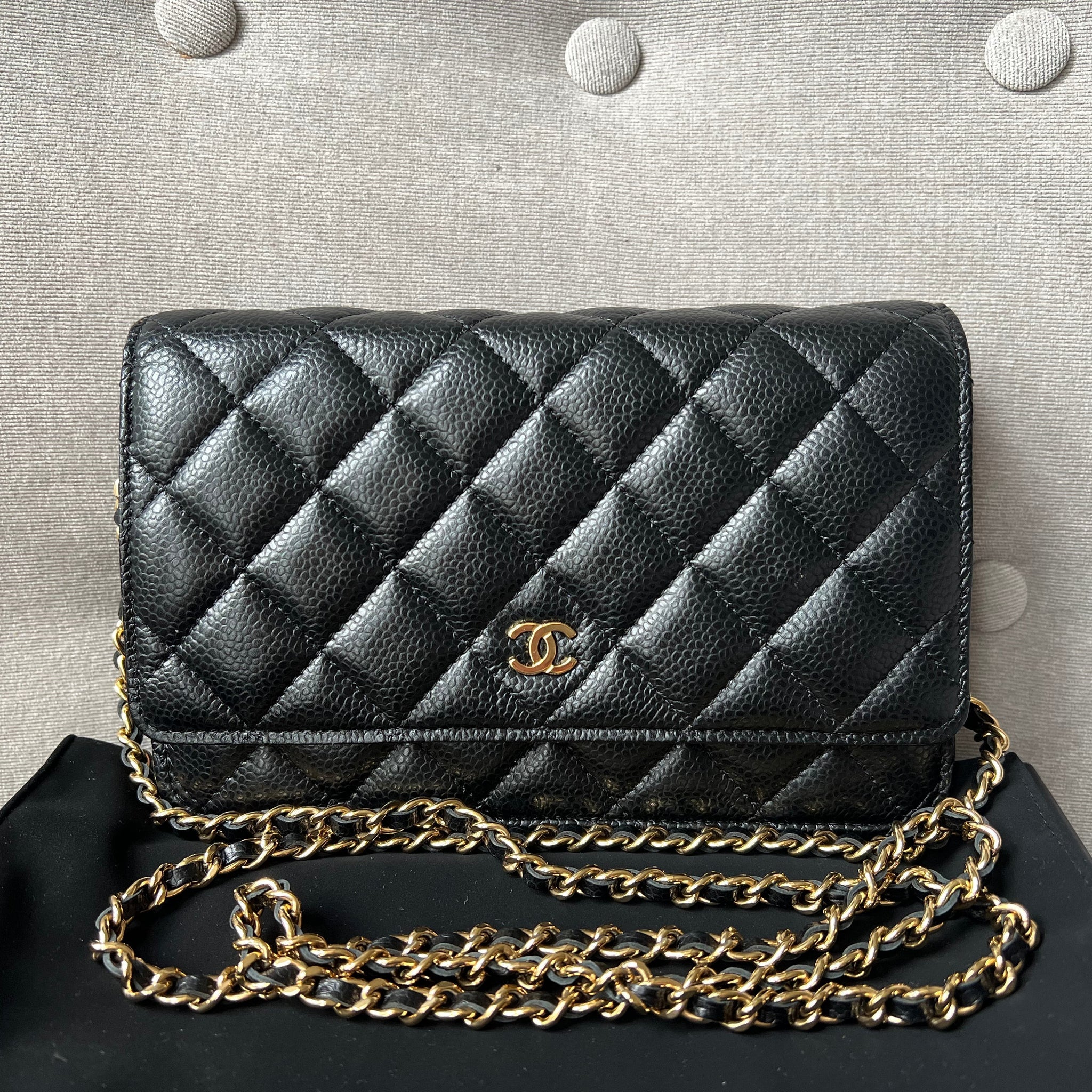 Chanel Black Caviar Wallet on Chain