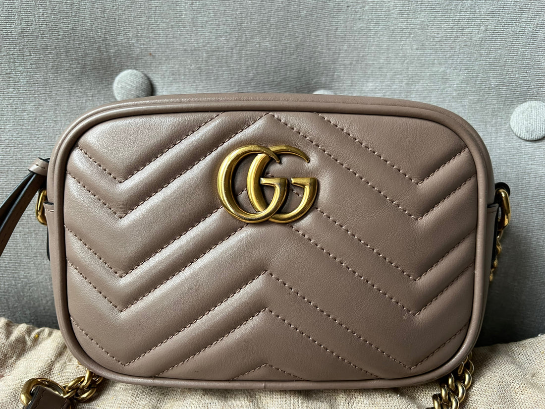 Gucci GG Dusty Pink Marmont Mini Shoulder Bag (RRP £1,160)