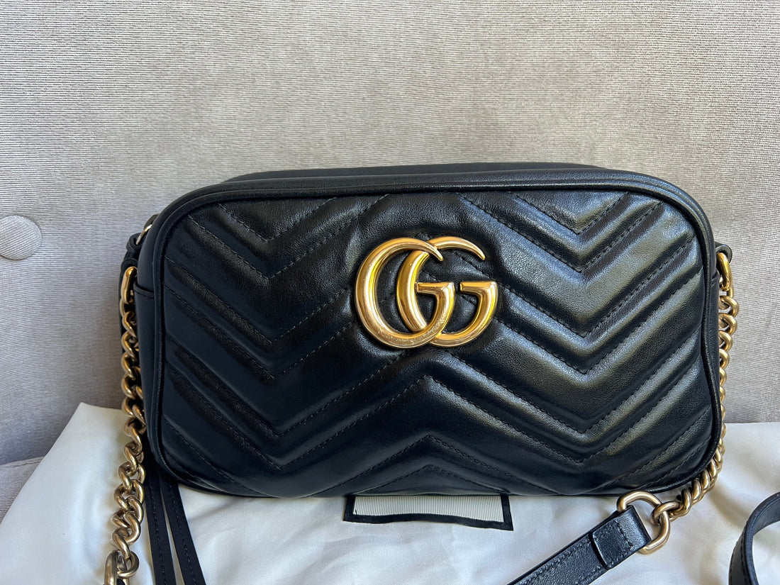 Gucci GG Black Marmont Small Shoulder Bag
