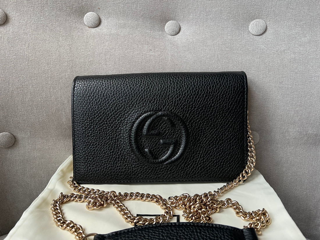 Gucci Black Soho Chain Wallet