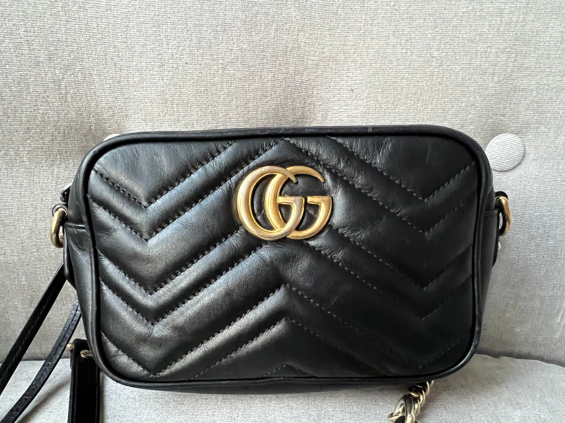 Gucci GG Black Marmont Mini Shoulder Bag (RRP £1,160)