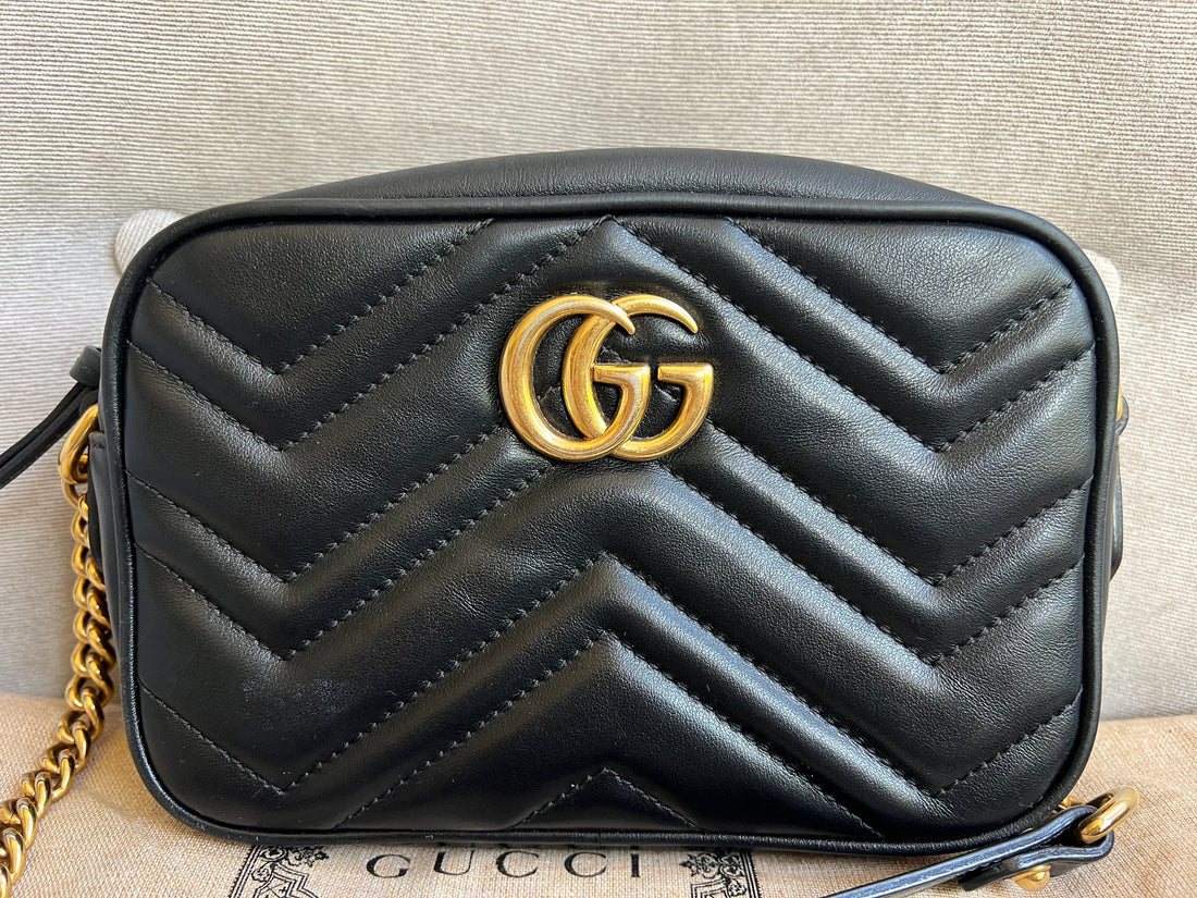 Gucci GG Black Marmont Mini Shoulder Bag