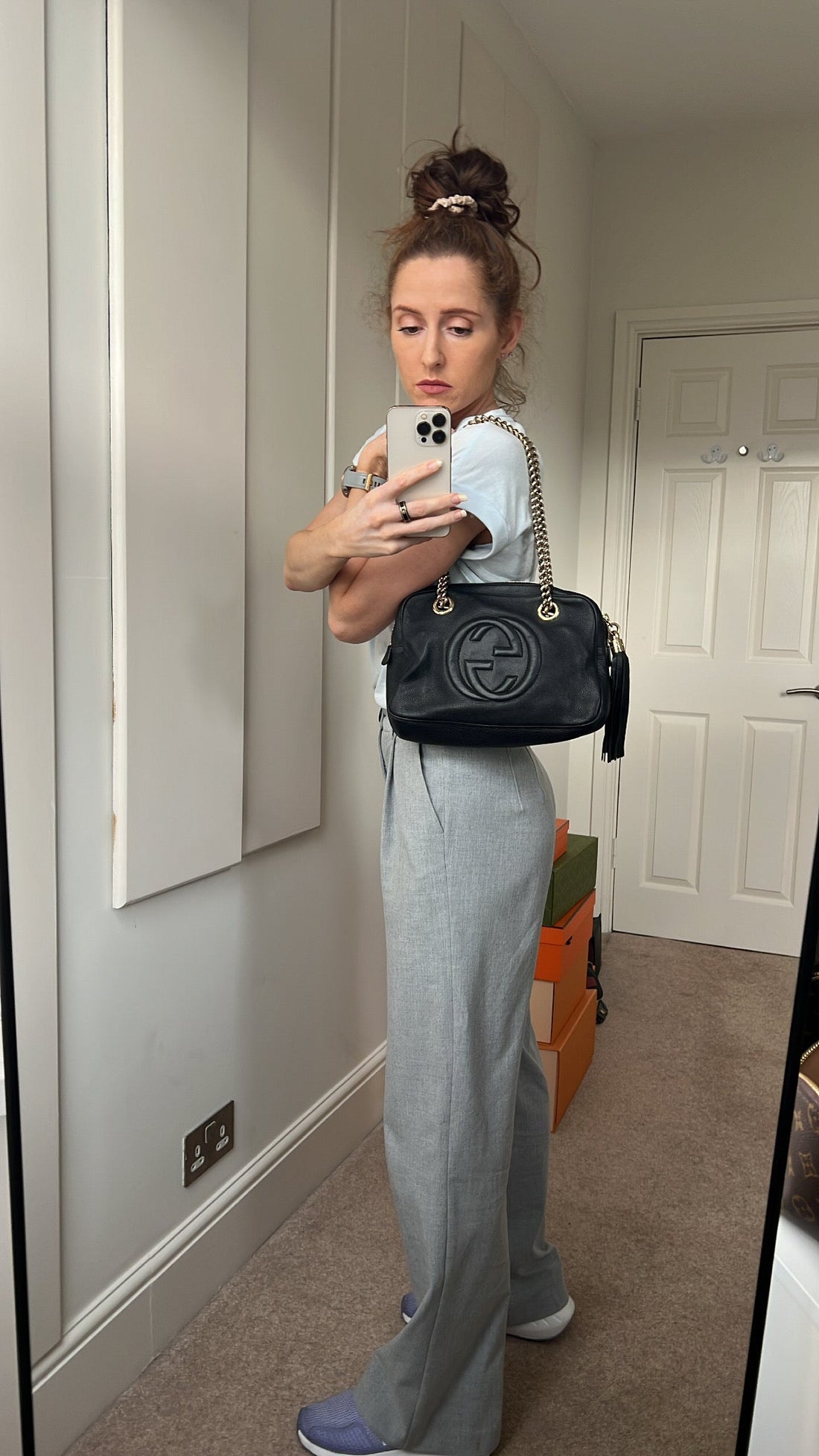 Gucci Black Small Soho Chain Tote