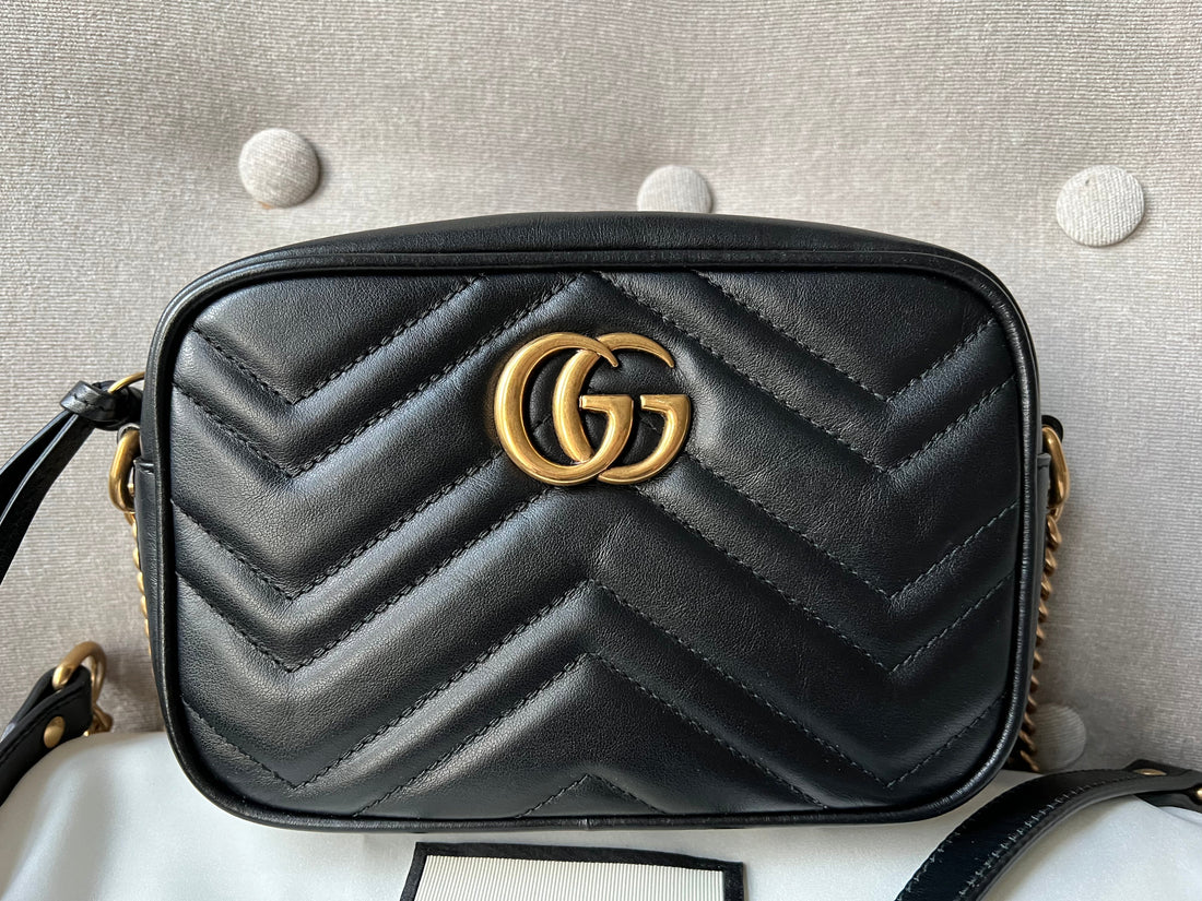 Gucci GG Black Marmont Mini Shoulder Bag (RRP £1,160)