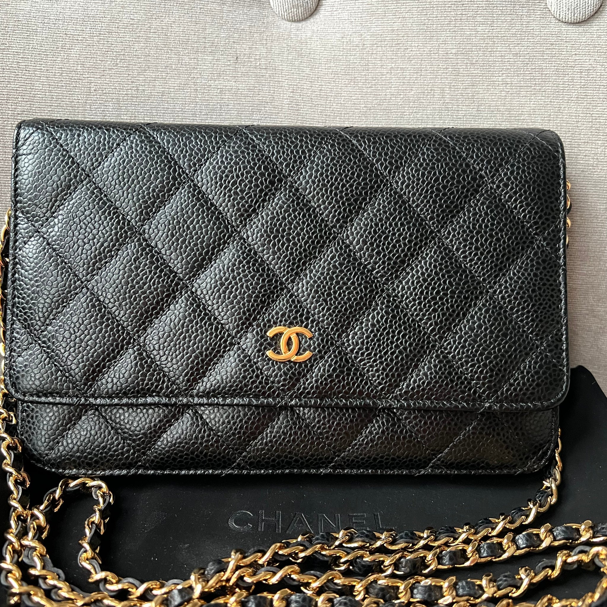 Chanel Black Caviar Wallet on Chain
