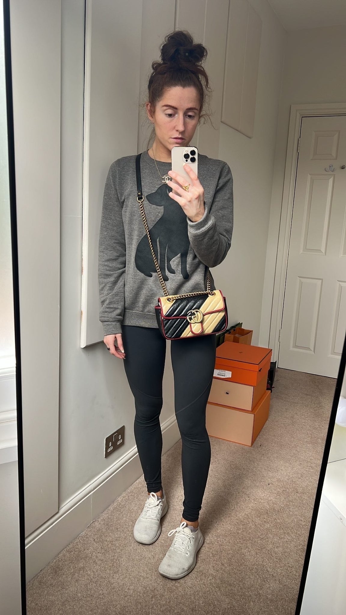 Gucci GG Tricolour Marmont Mini Shoulder Bag