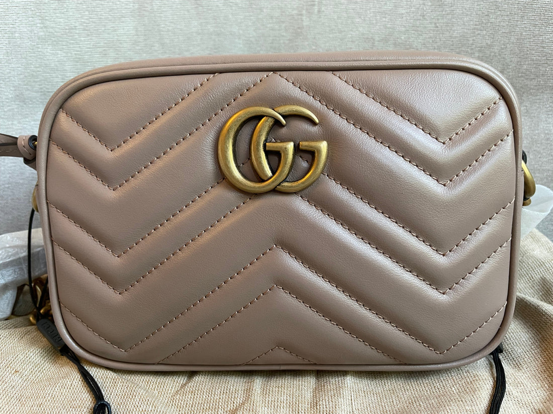 Gucci GG Dusty Pink Marmont Mini Shoulder Bag