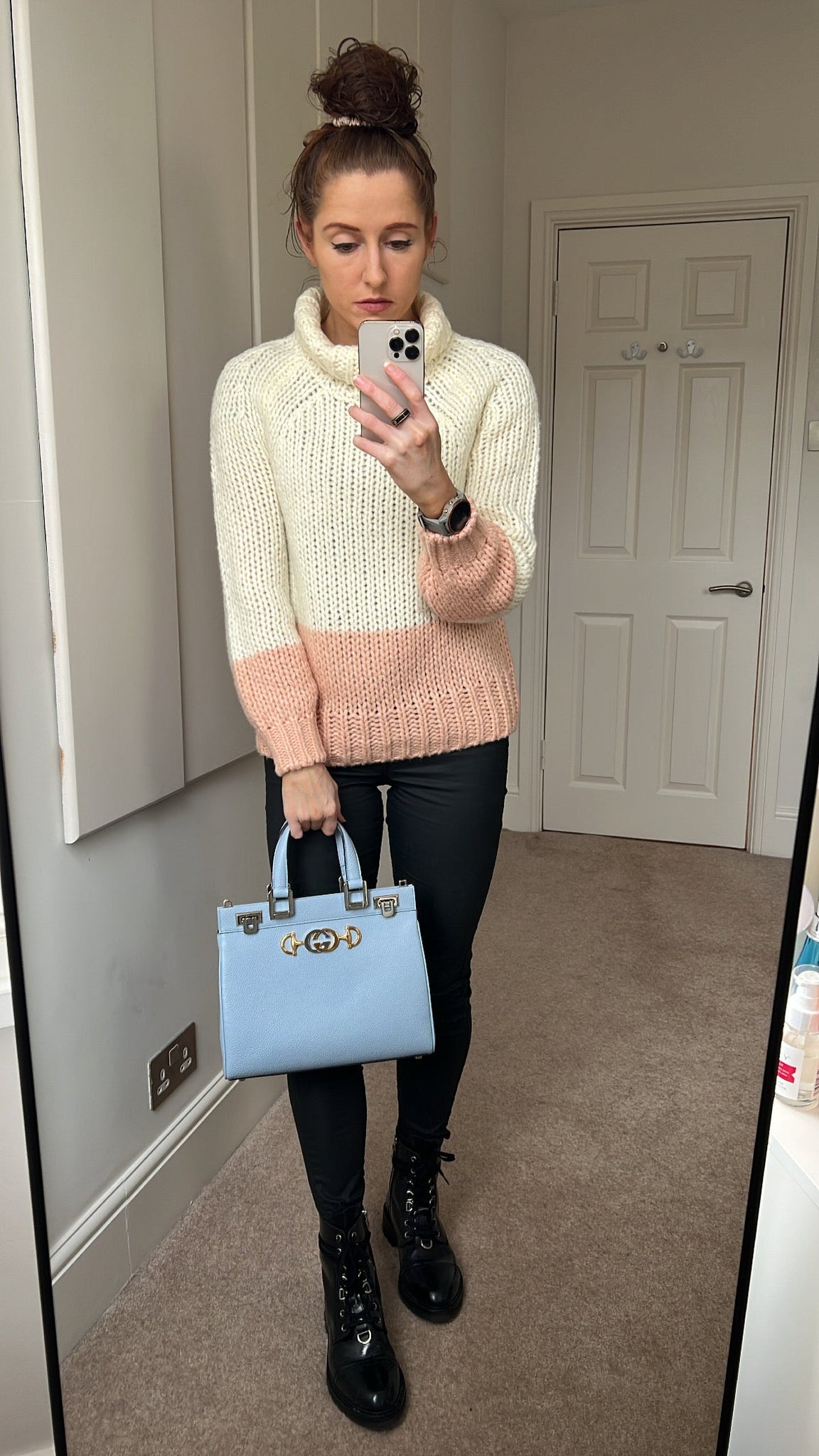 Gucci Pale Blue Medium Zumi Tote (RRP £2210)