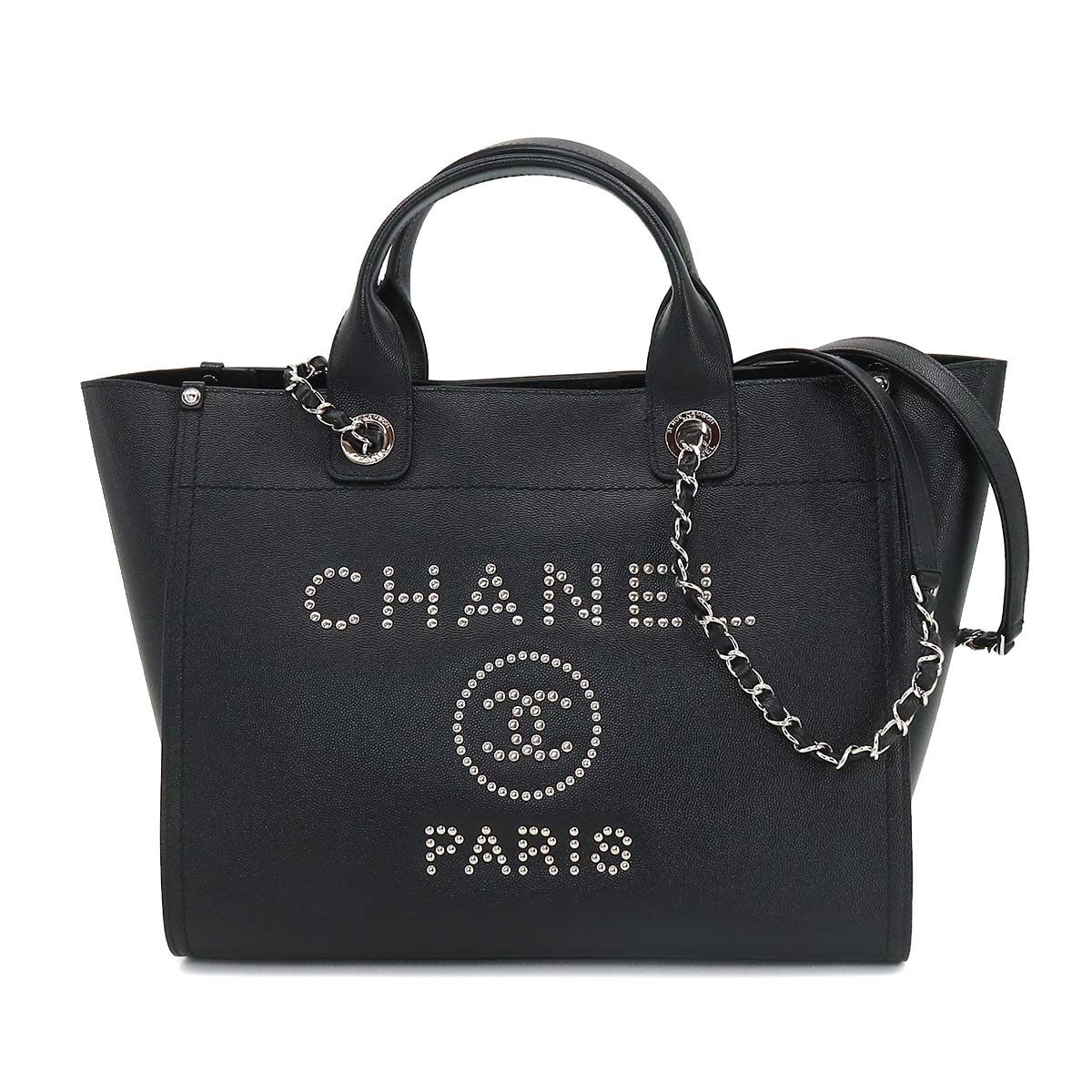 Chanel Deauville Tote Leather Bag