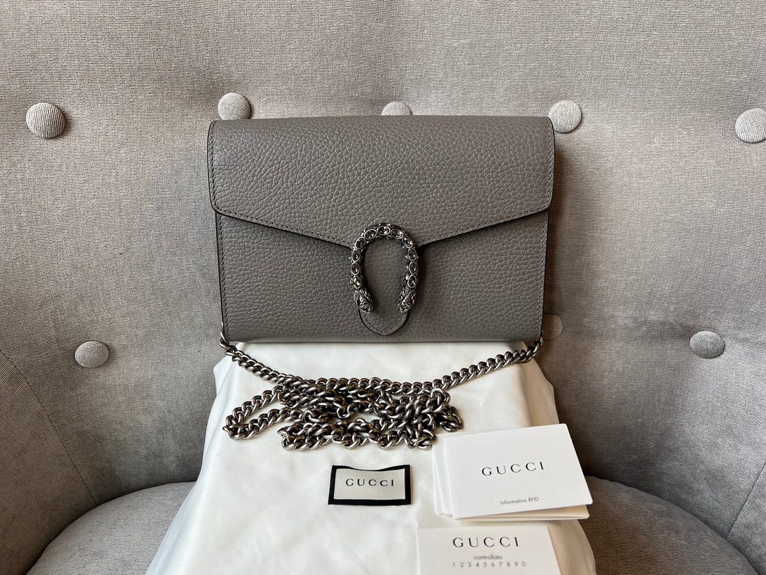 Gucci Dionysus Grey Mini Chain Bag (RRP £1340)