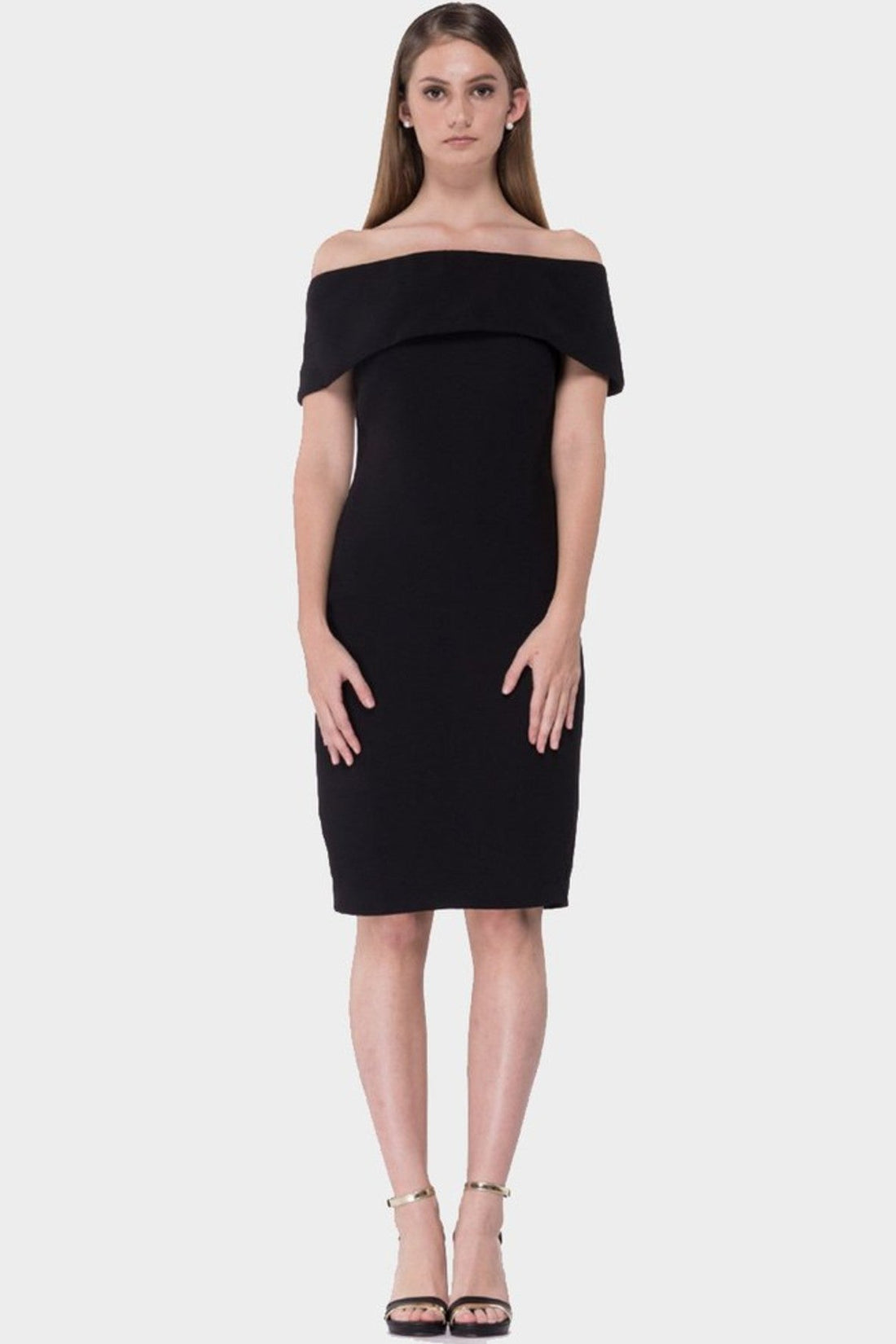 Faith Off Shoulder Dress In Black