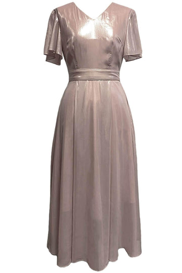 Limited Edition Pink Lina Flutter Sleeve Dress