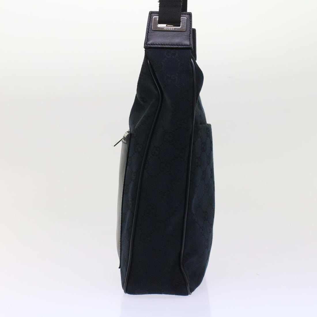 GUCCI GG Canvas Shoulder Bag Leather Black 019.0537 2123  ki3192