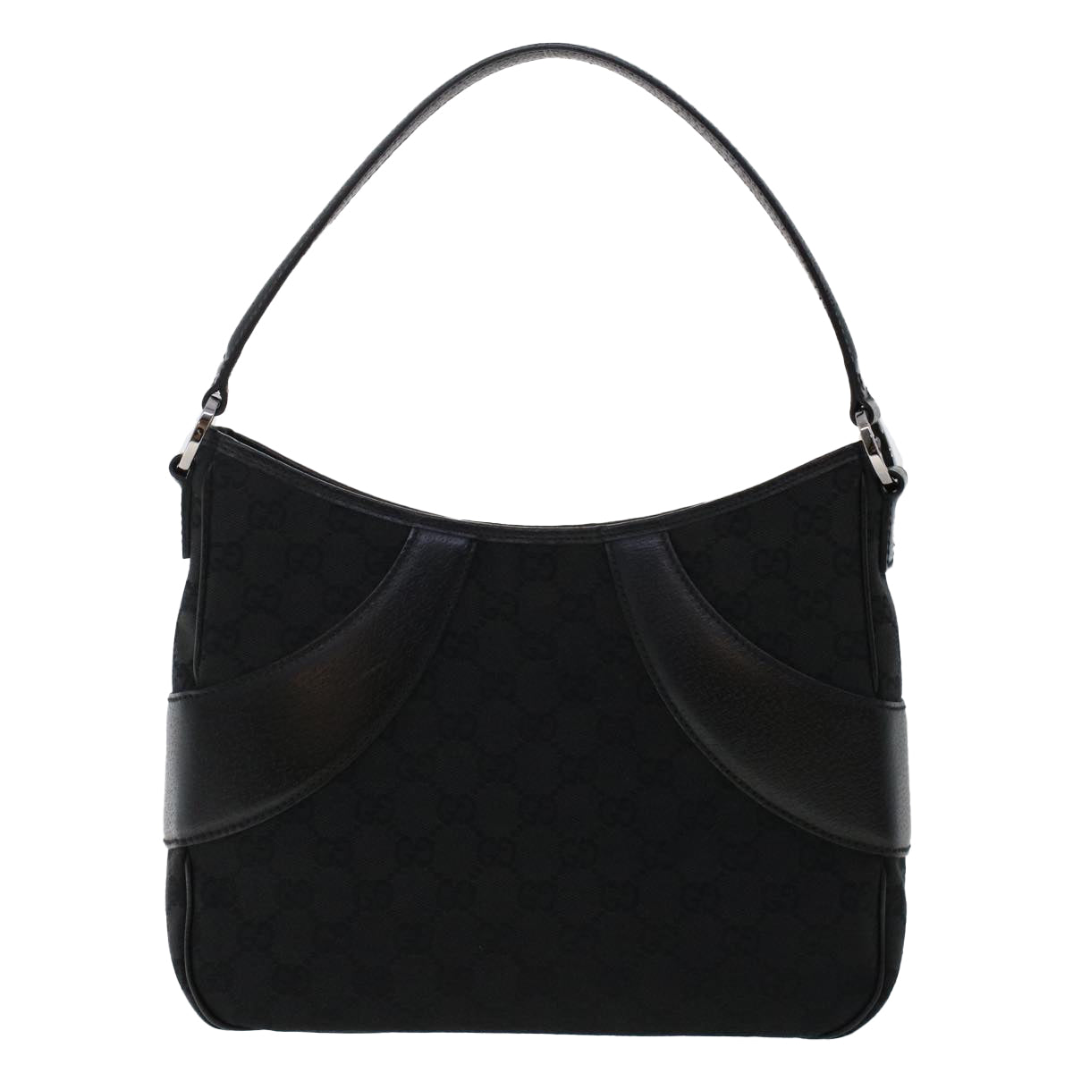 GUCCI GG Canvas Shoulder Bag Black 118012  ki3238