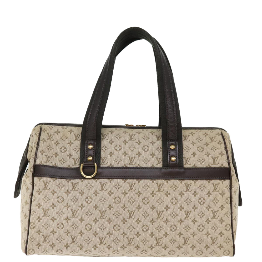 LOUIS VUITTON Monogram Mini Josephine GM Hand Bag Khaki M92310 LV Auth ki4533