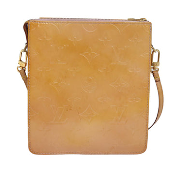 LOUIS VUITTON Monogram Vernis Motto Pouch Marshmallow Pink M91312 LV Auth ki4629