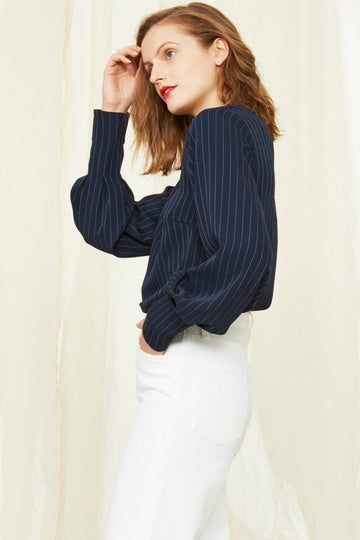 Myriam Pinstripe Top