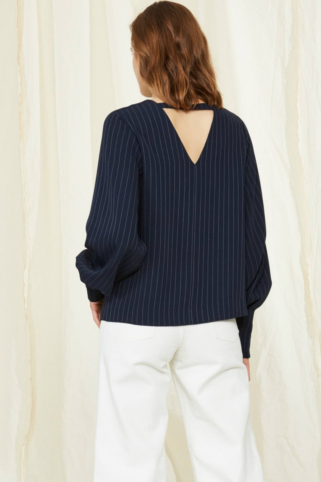 Myriam Pinstripe Top