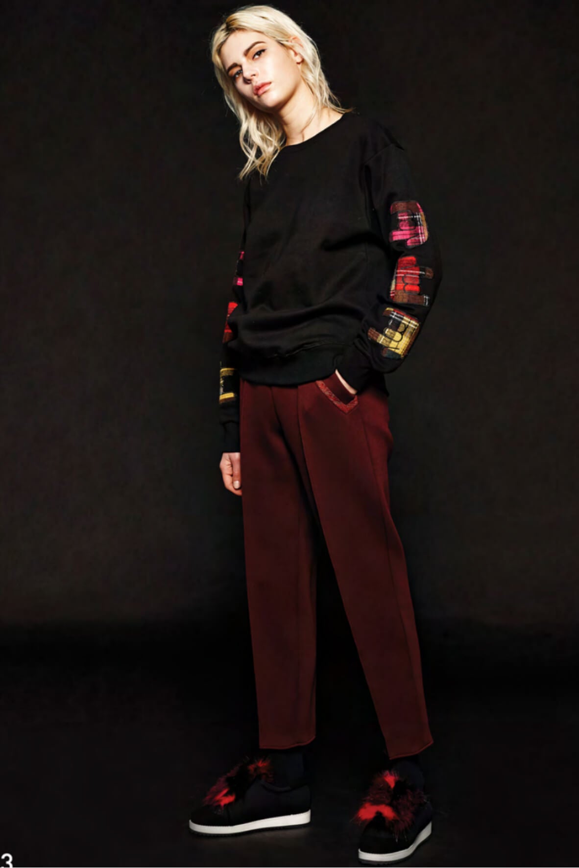 LI63P005 Scuba Pants Wine