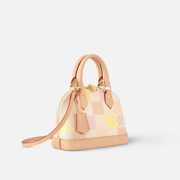 Alma BB Peach Damier Giant Canvas Handbag