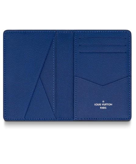 Louis Vuitton Pocket Organiser Taiga Monogram Cobalt