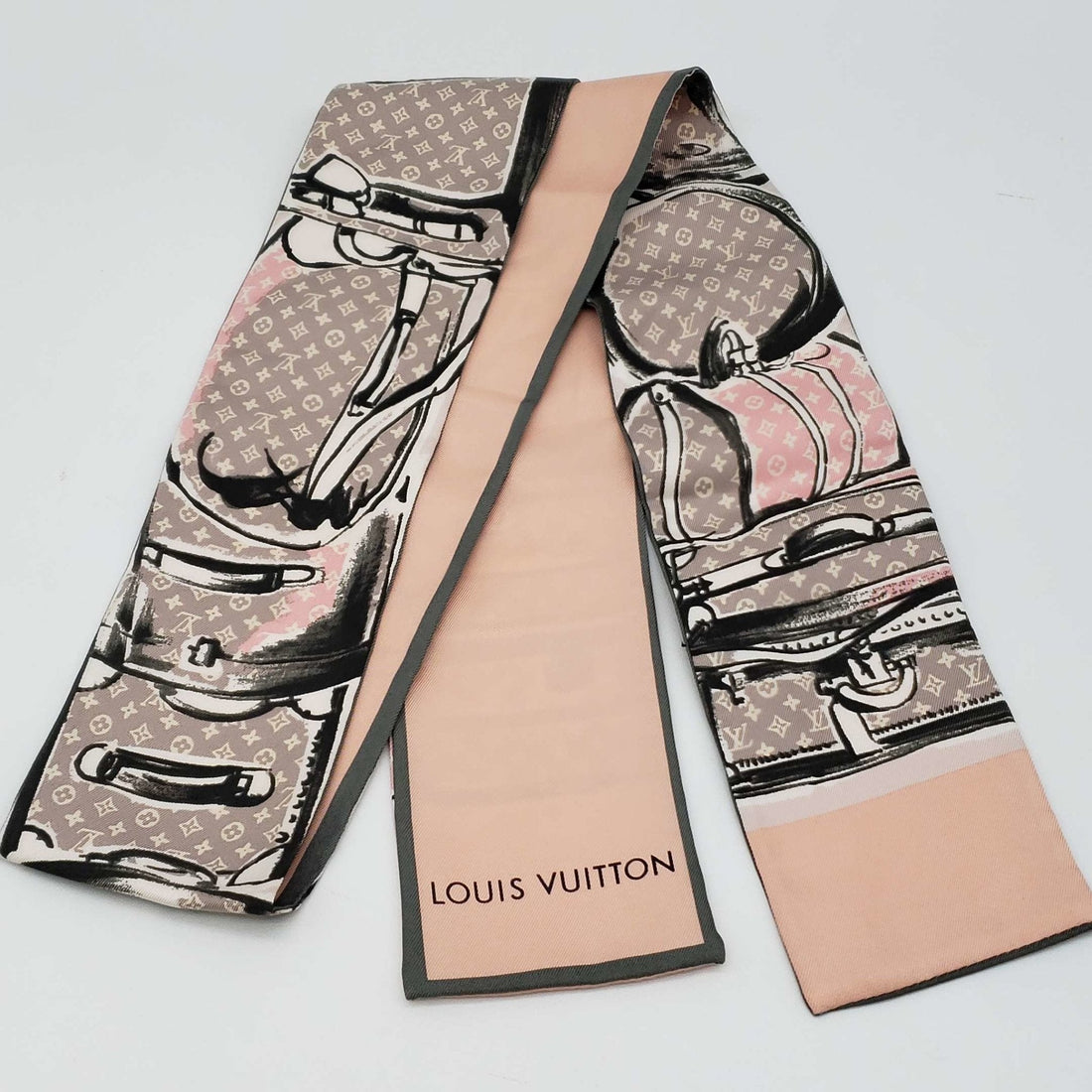 Louis Vuitton Twilly 100% Silk Scarf