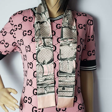 Louis Vuitton Twilly 100% Silk Scarf