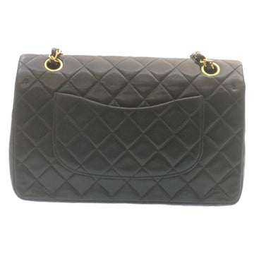 Chanel Matelasse Chain Flap Classic Shoulder Bag Lamb Skin Black  lt323A