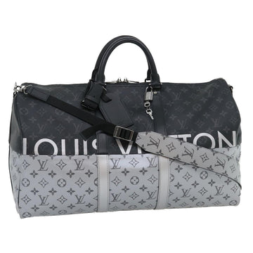 LOUIS VUITTON Eclipse Split Keepall Bandouliere 50 Boston Bag M43817 Auth 67489S