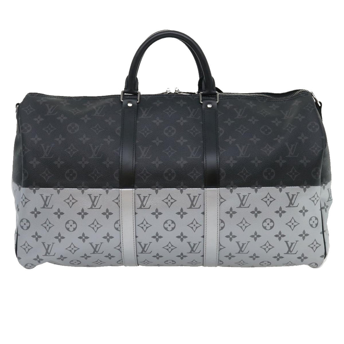 LOUIS VUITTON Eclipse Split Keepall Bandouliere 50 Boston Bag M43817 Auth 67489S