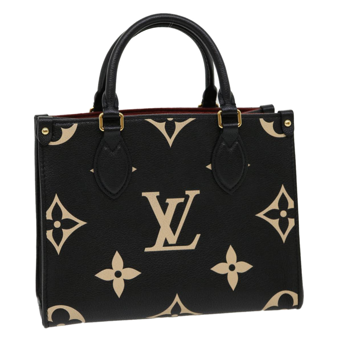 LOUIS VUITTON Monogram Empreinte On the Go PM Hand Bag 2way M45659 Auth 67493A