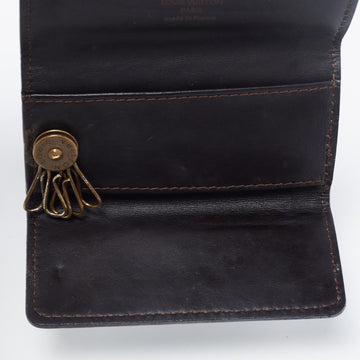 LOUIS VUITTON Brown Utah Leather Key Holder