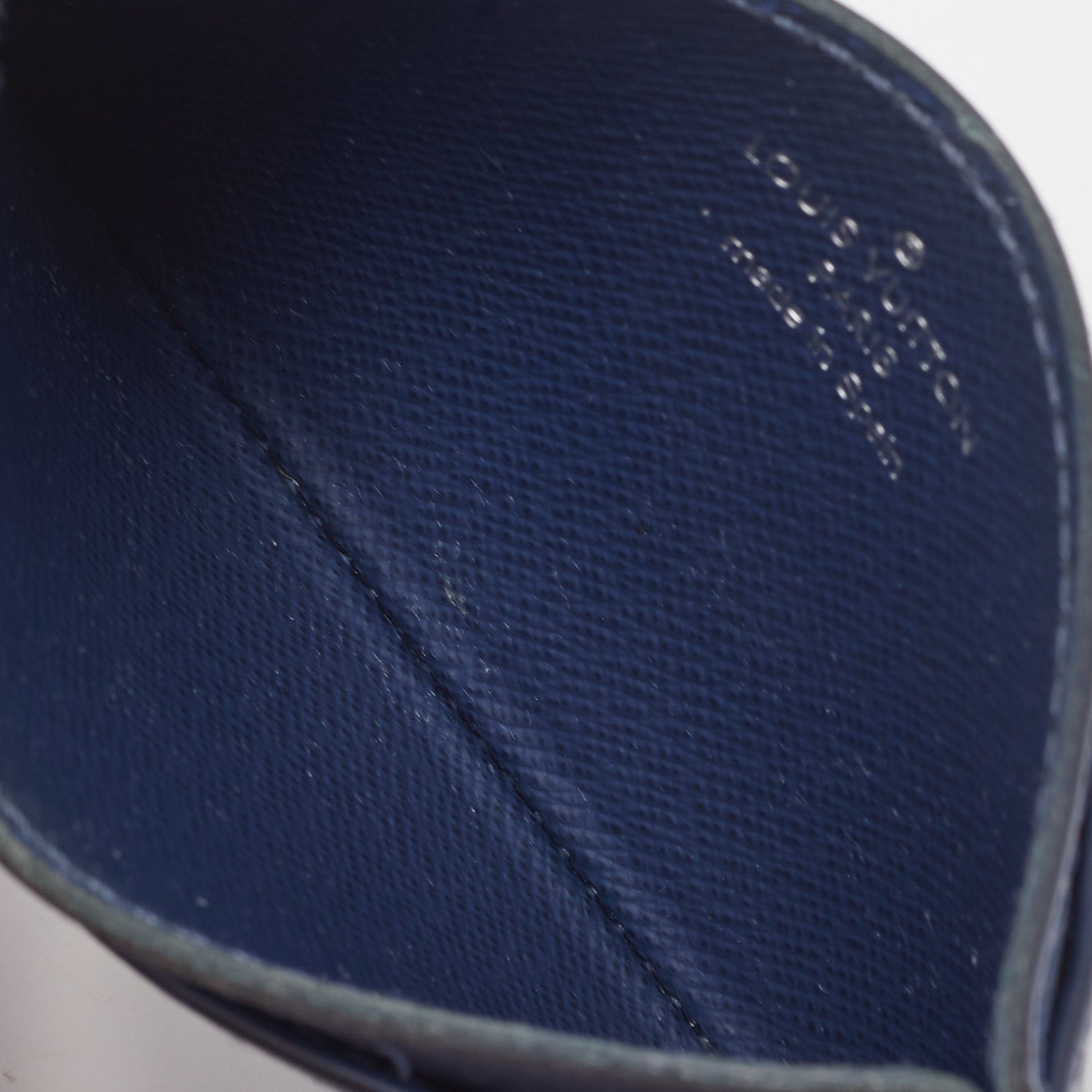 LOUIS VUITTON Indigo Epi Leather Card Holder
